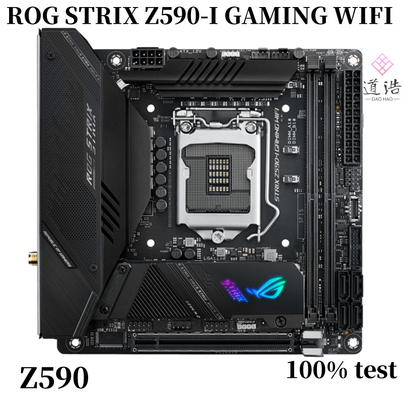 Z590 Motherboard For ROG STRIX Z590-I GAMING WIFI 64GB PCI-E4.0 M.2 LGA 1200 DDR4 Mini-ITX Mainboard
