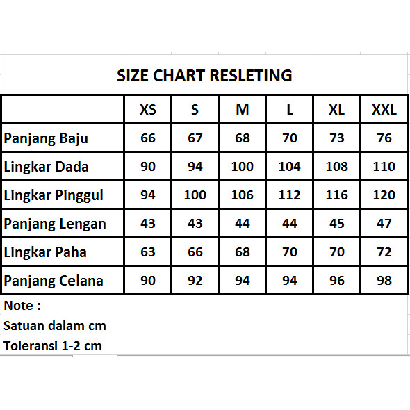 Baju Ok / Oka Resleting Celana Polos | Bahan Toyobo