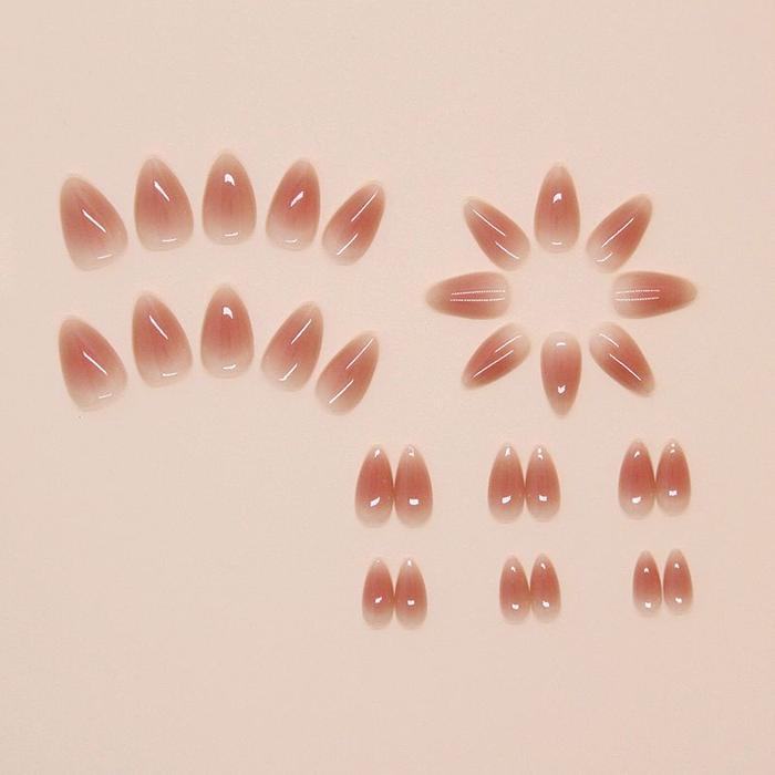 z69h- W1657 - Termurah Kuku Cantik 24Pcs Set Kuku Palsu Fake Nails Box Free Lem Cair / Jelly