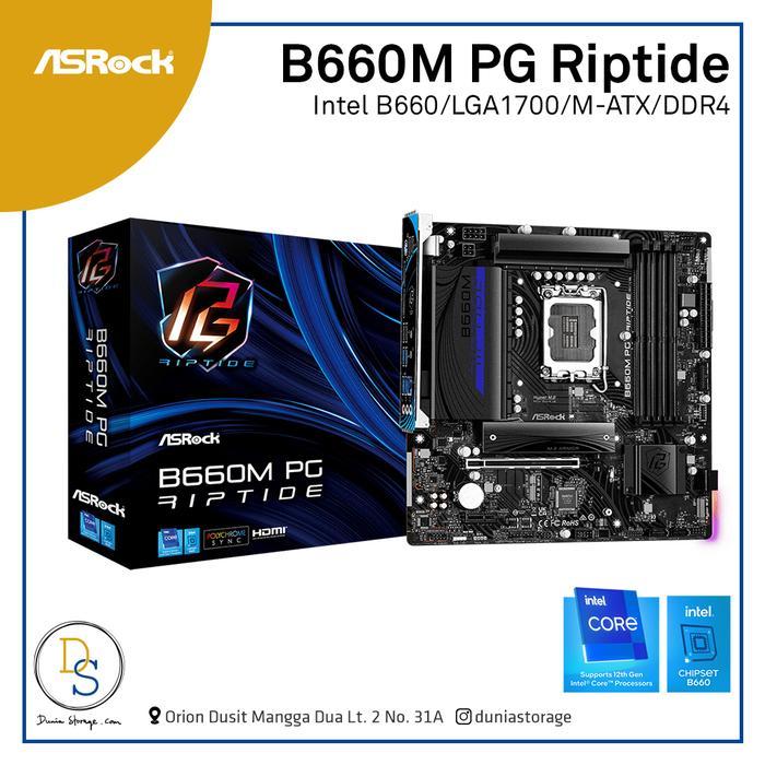 ASROCK B660M PG Riptide Intel B660 LGA 1700 Gaming Motherboard
