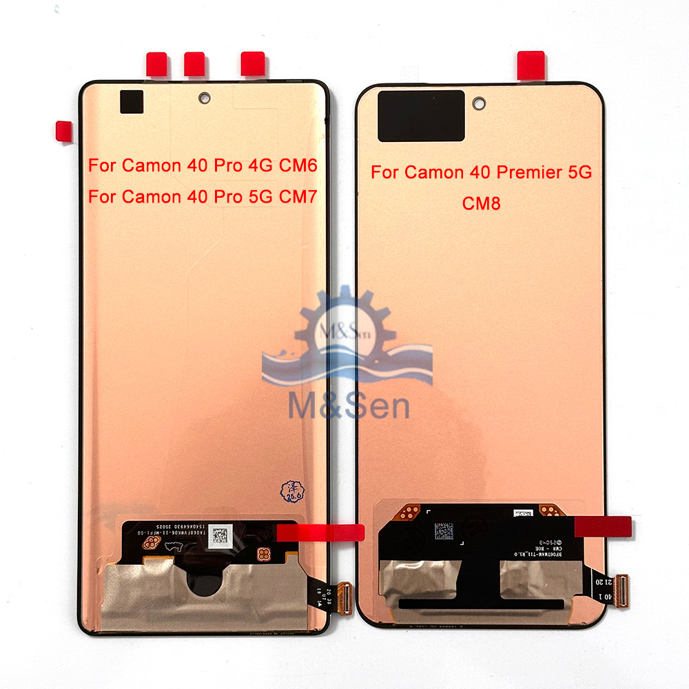 Original Amoled For Tecno Camon 40 4G Cm5 Lcd Display Screen Frame For Camon 40 Pro 4G Cm6/ 40Pro 5G