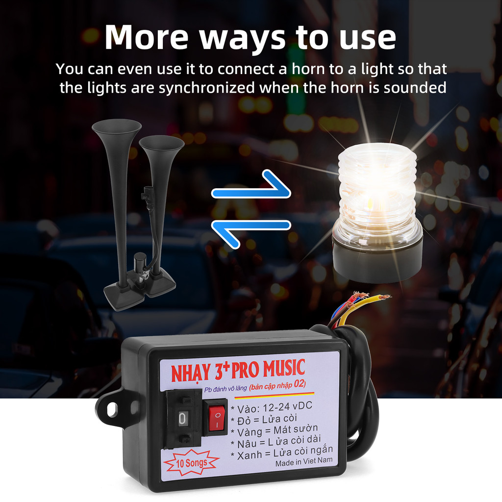12V24V 8 ,10 Sound 12 Sound Musical Electronic Horn Controller 3+ Pro Horn Speaker Sound Control