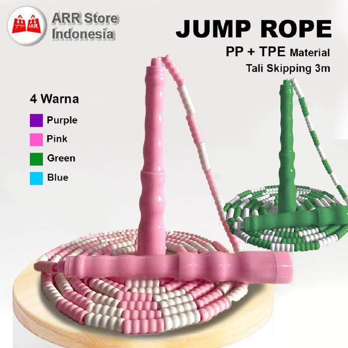 SALE Lompat Tali Skipping Rope Olahraga Beaded Elevate Jump Rope PP+TPE 3m Termurah