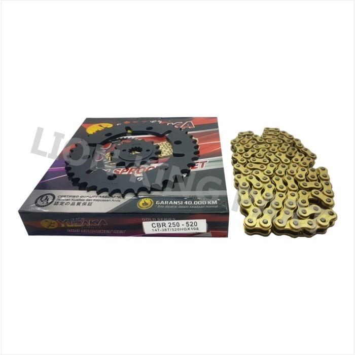 Gear Set Gearset Cbr250 Cbr 250 Cbu Thailand Yuzaka 520 Rantai Gold