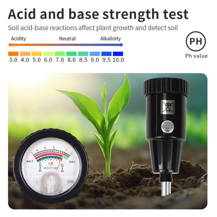 Soil Ph Moisture Meter Waterproof Soil Tester Ph Detector Humidity Analyzer Soil Acid Test