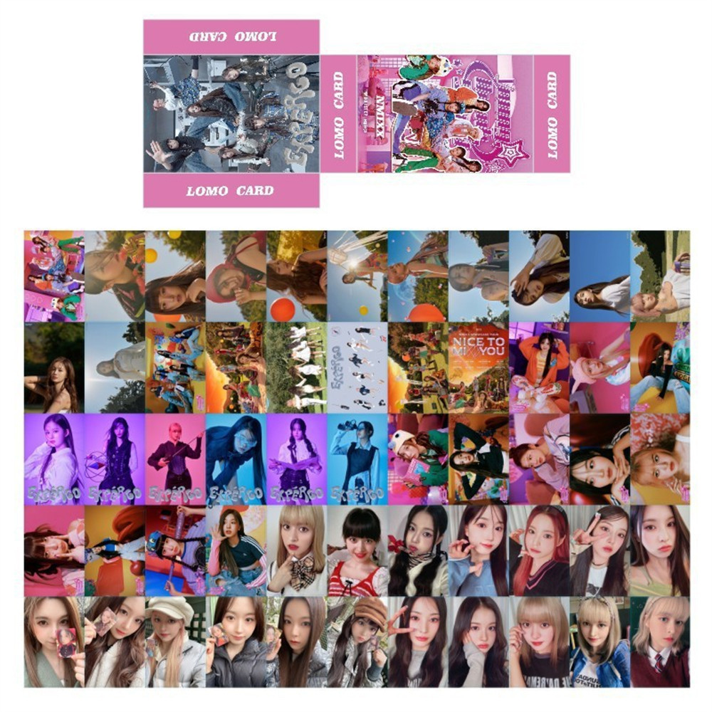 55Pcs/Set KPOP NMIXX LOMO Cards Expergo New Album Photocards LILY HAEWON JIWOO Postcard K-pop Idol N