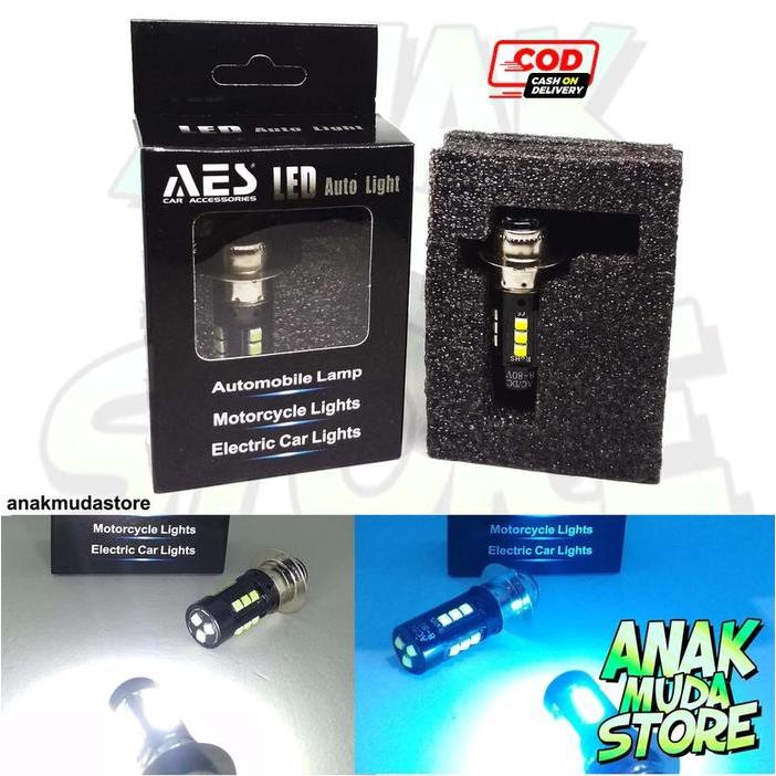 Lampu Depan Head Lamp LED 15 Mata Lampu Sorot Utama Motor 15 Titik LED H6 Beat Mio Vario Fino