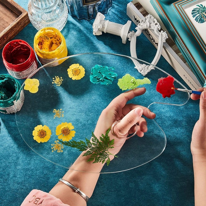 Artist Paint Palette Resin Casting Mold Oval Shape Art Palette Resin Mold DIY Oil Paint Pallete Pain