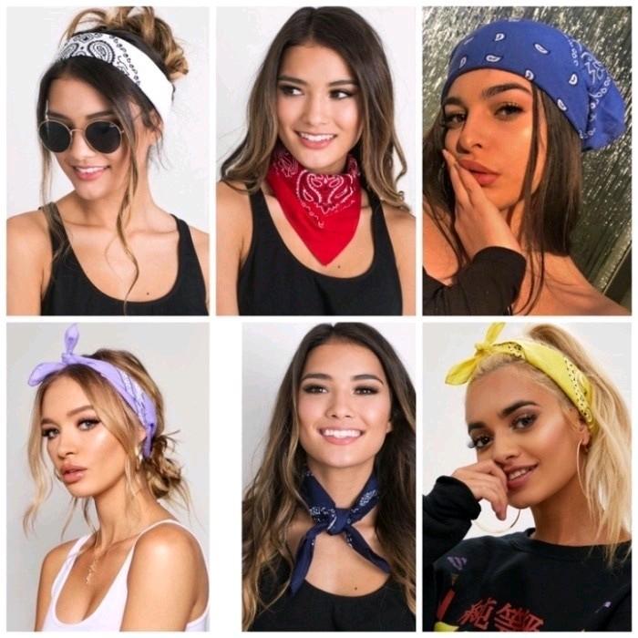 Slayer Bandana Syal Pria Wanita Cewek Cowok Sleyer Scarf Rambut Leher Band Hand Kain Motif Batik