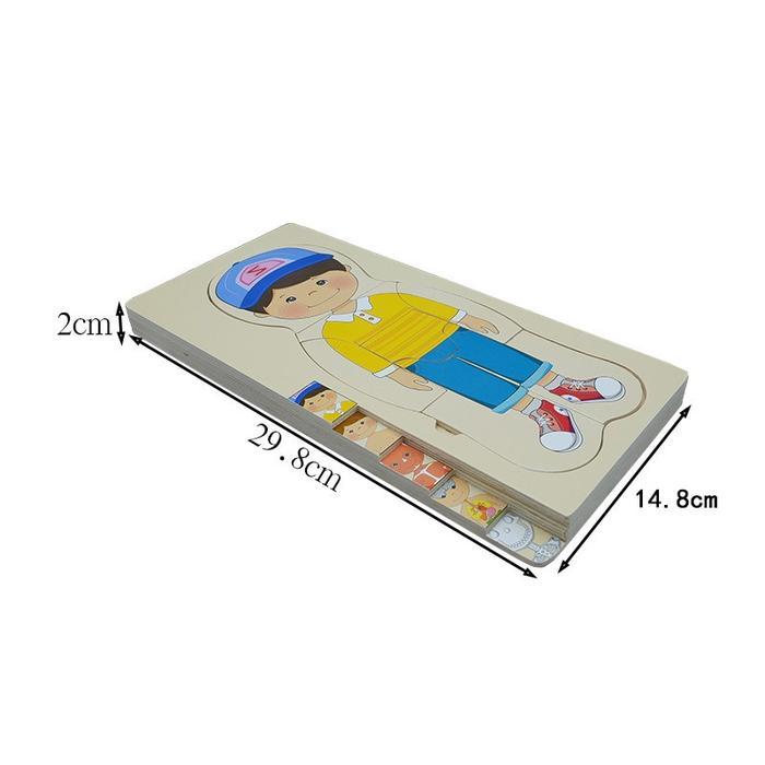 3D HUMAN BODY MULTILAYER PUZZLE HUMAN BODY STRUCTURE WOODEN PUZZLE TOY KODE 927