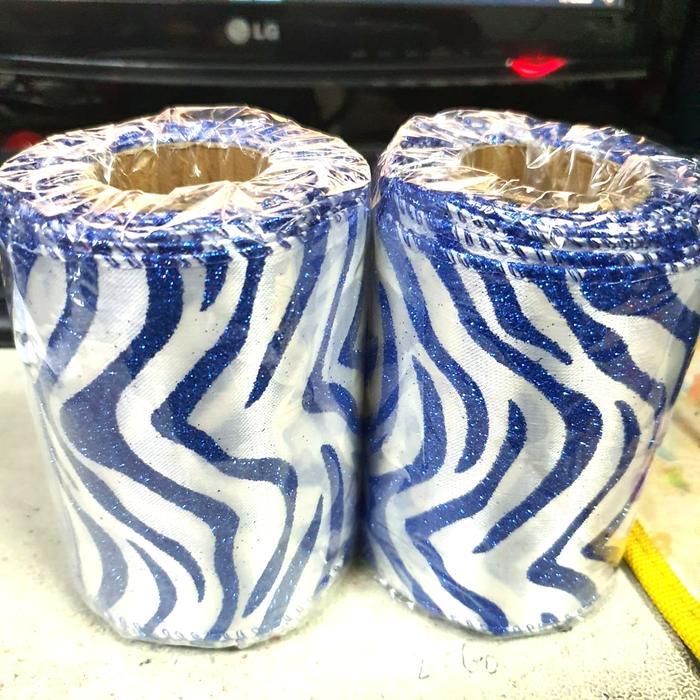 Pita Natal Kawat 10 Cm Pita Kain Ornamen Merry Christmas Murah Grosir