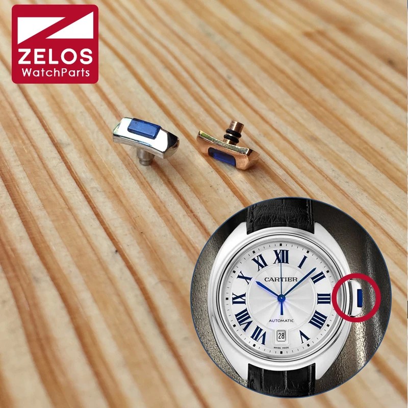 Sapphire Watch Crown for Cartier Cle Watch Adjust Time