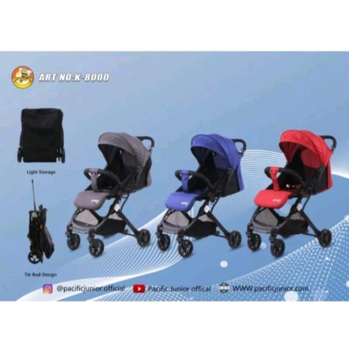 Stroller pacific K8000 cabin size + tas kereta dorong bayi