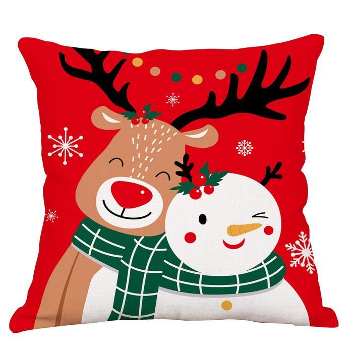 Sarung Bantal Sofa Motif Natal Christmas
