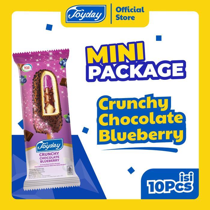 Joyday Ice Cream PAKET CRUNCHY CHOCOLATE BLUEBERRY - Isi 10 pcs Es Krim Stik [Hanya INSTAN -