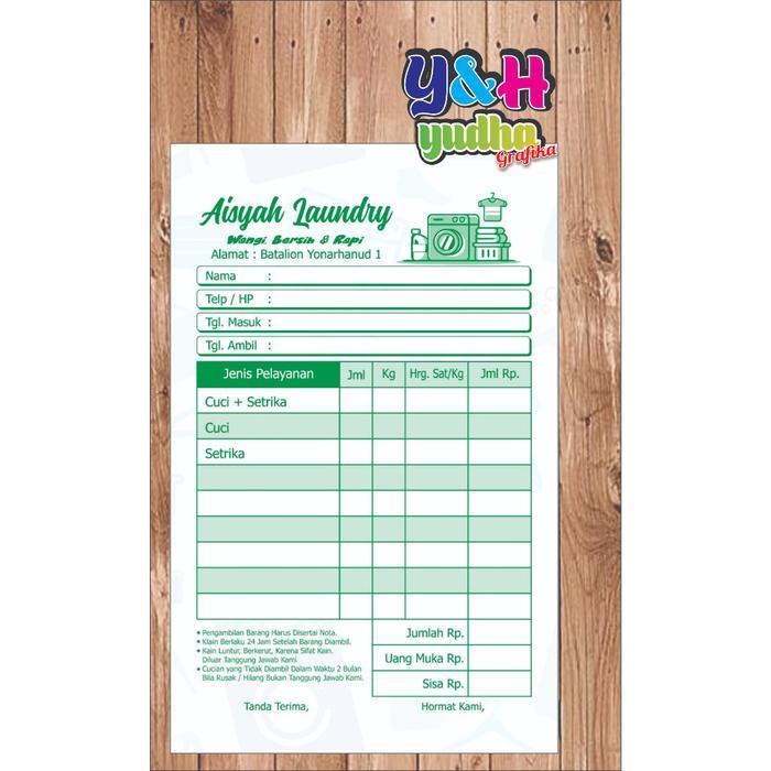 nota custom 1/4 nota custom toko sendiri nota murah nota keren nota lucu nota bengkel nota laundry