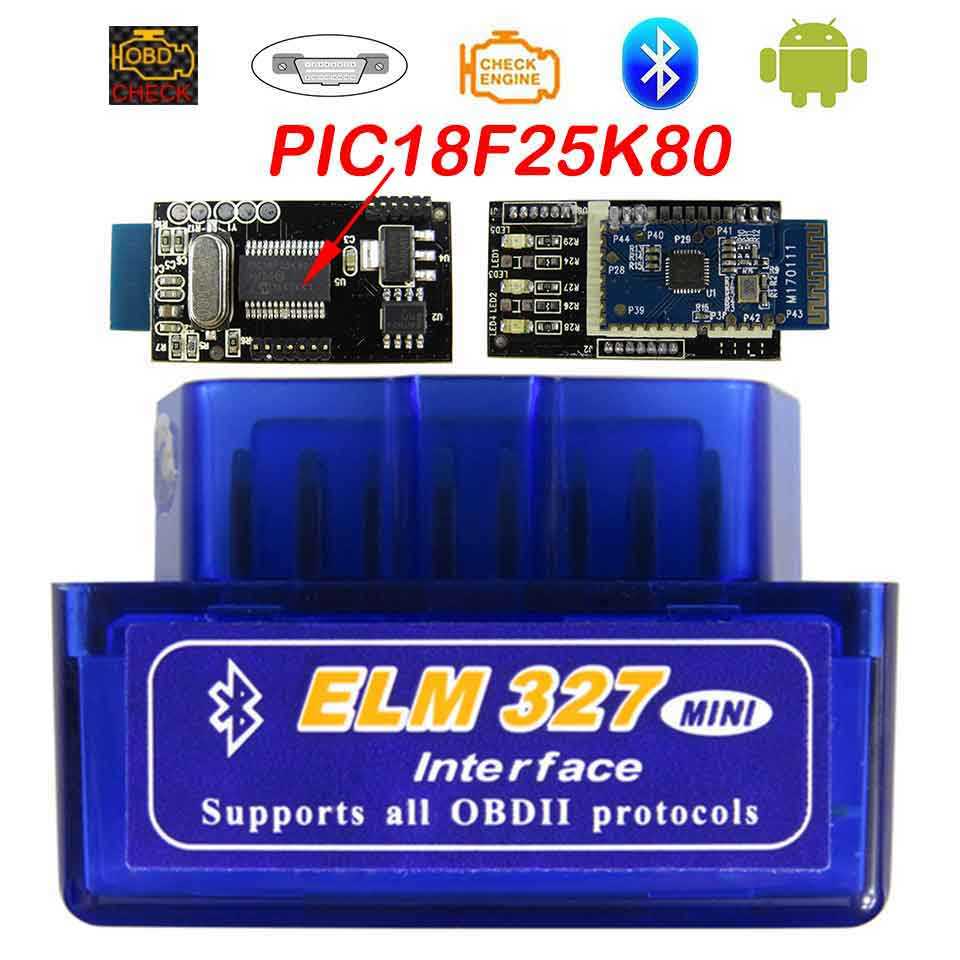 Super Mini Elm327 Bluetooth OBD2 V1.5 Elm 327 V 1.5 OBD 2 Auto Diagnostic Scanner For Cars Elm-327