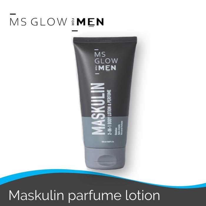 07f1- Ms Glow For Men Maskulin Body Lotion & Perfume - Lotion Untuk Pria