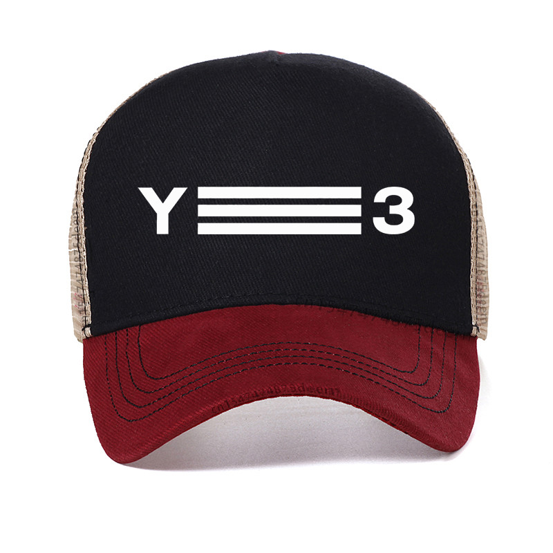 Y3 Letter Baseball Cap Casual Snapback Cap Hip Hop Gorras Outdoor Golf Sun Hat adjustable mesh