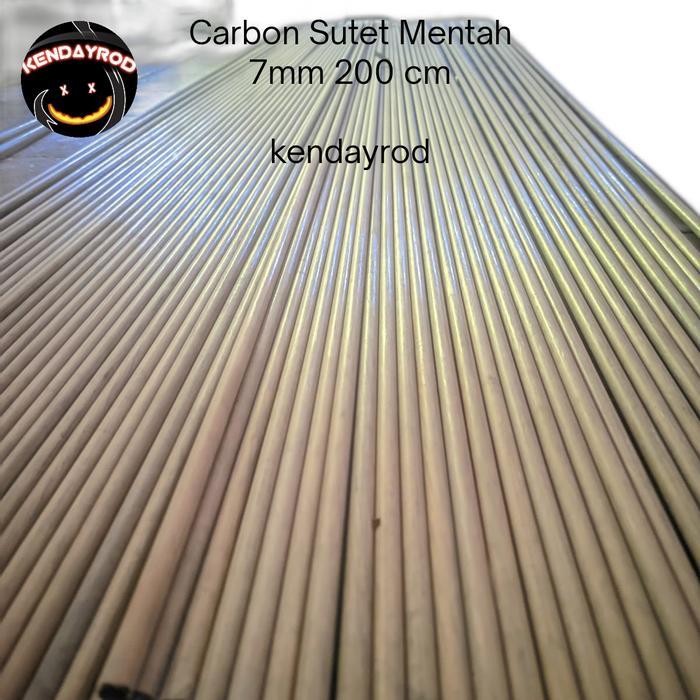 wkgw- Carbon Sutet 7Mm Panjang 200Cm Full Hitam Bahan Joran