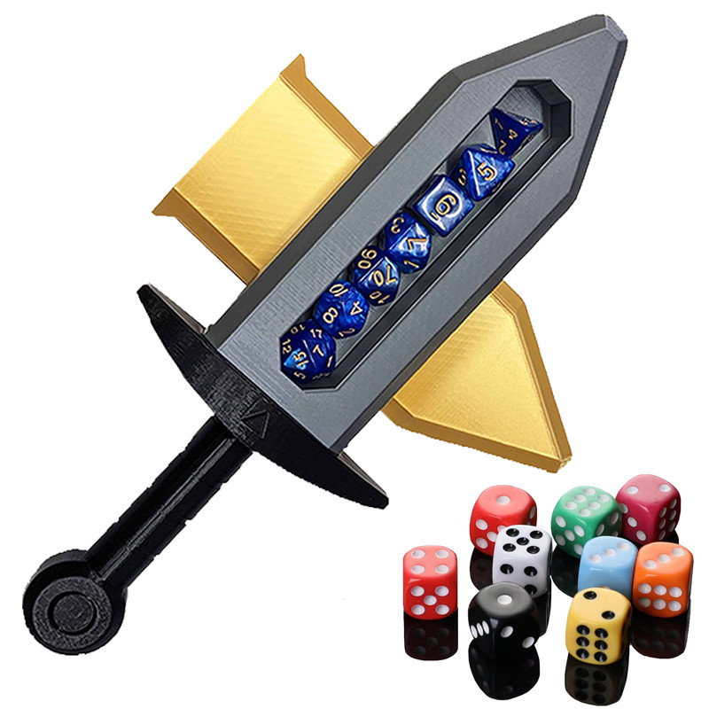 FANDAO Dice Holding Model Dungeons Dragons Dice Sword Storage Box Board game Cthulhu storage box for