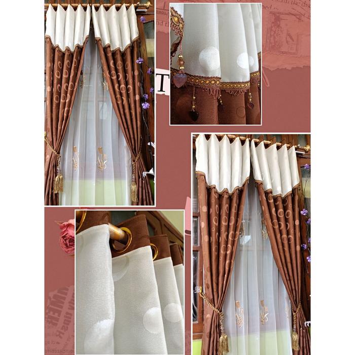 Diskon Gorden Jendela Polos Gorden Embos Poni Kombinasi Hordeng Pintu Gorden Embos Polos Poni Tempel