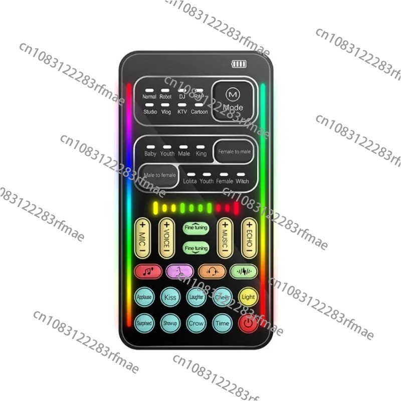 New I9 Handheld Voice Changer Mobile Computer Mini Game Voice Changer Live Board Cast Audio Mixer