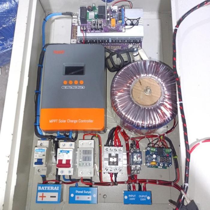 Box Panel 2000W Mppt 60A Sine Wave Panel Surya Plts Otomatis Inverter
