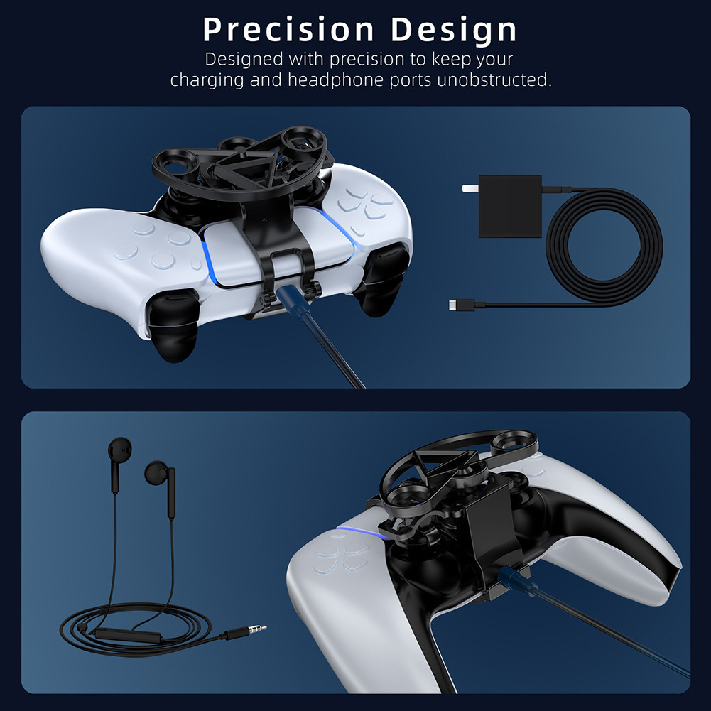 Mini 3D Printing Steering Wheel for PS5 Controller Simulates Car Steering Wheel Racing Game Steering