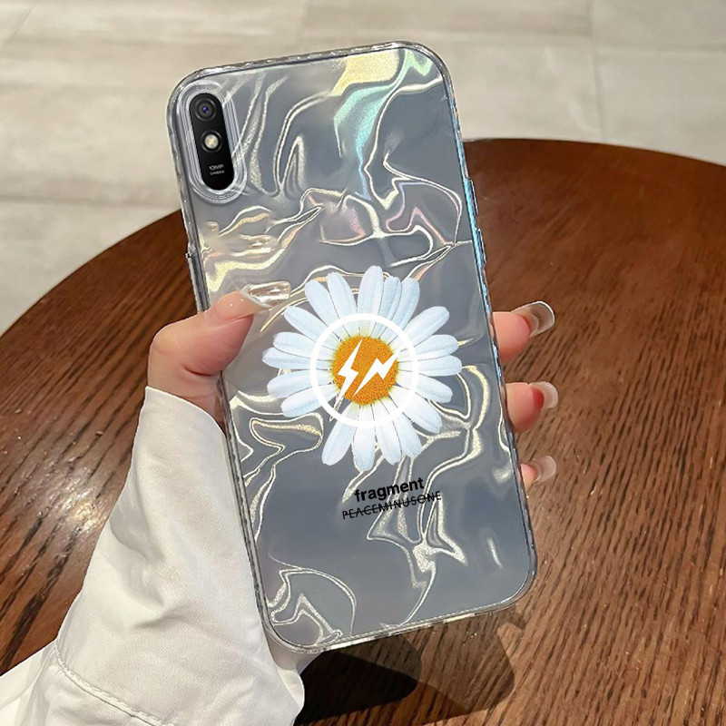 Casing Hp Untuk Xiaomi Redmi 9A Redmi 9i Redmi 9T Redmi 9 Power Case Casing pola Daisy Cesing HP Sil