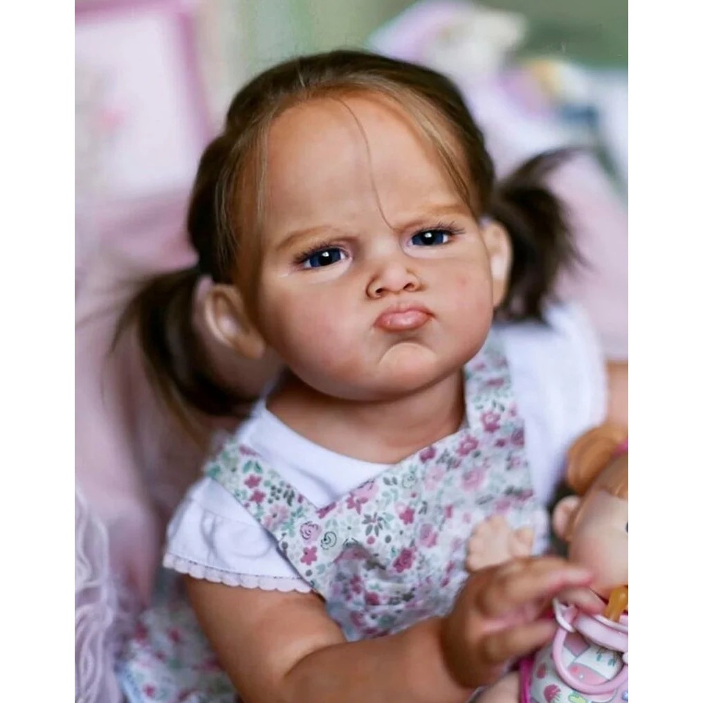 27inch Reborn Doll Kit Grace Half Body with Connetors and Cloth Body Unfinished Unpainted Doll Parts