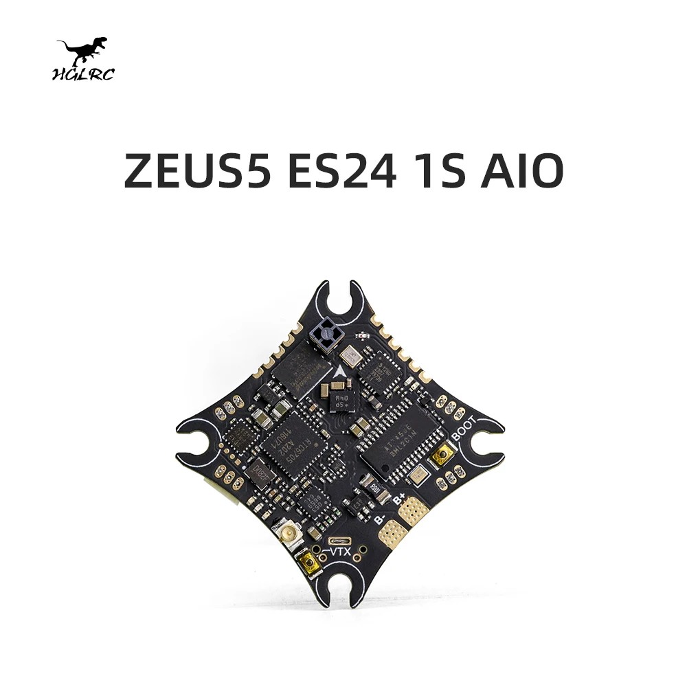Hglrc Zeus5 Es24 1S Aio F411 Flight Controller Bluejay 5A 4In1 Esc 200Mw Vtx Spi 2.4G Elrs Rx