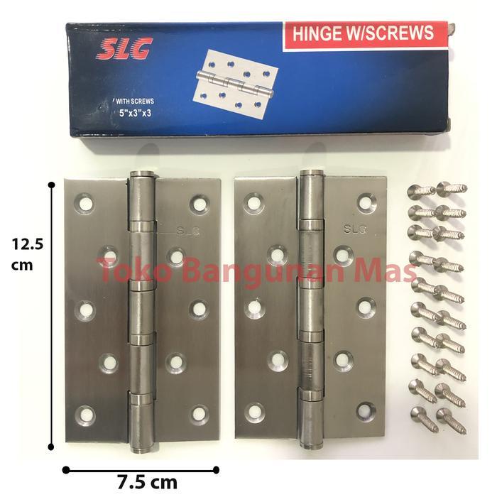 Engsel Tebal Soligen 5" Stainless Engsel Jendela Pintu 5 Inch Original