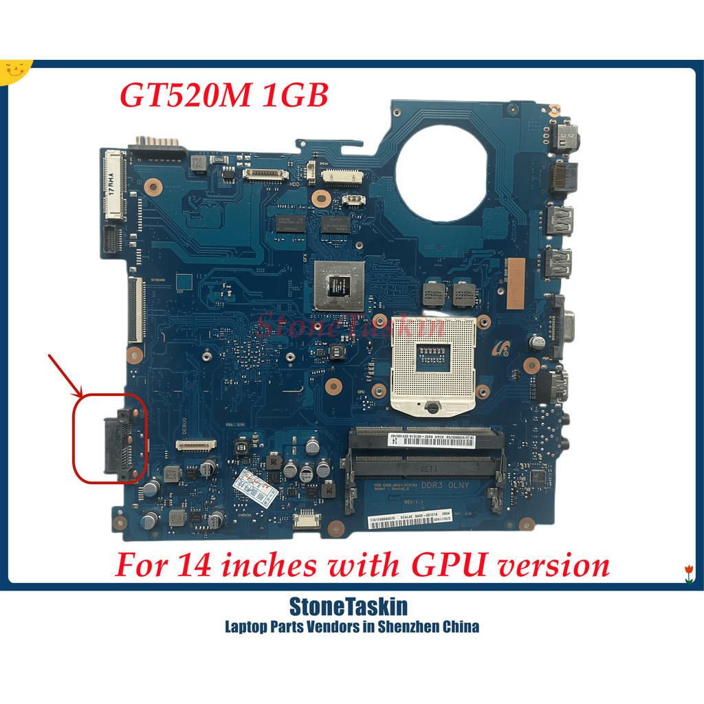 StoneTaskin BA92-08151B BA41-01610A For Samsung RV420 Laptop Motherboard HM65 GT520M 1GB PGA989 DDR3