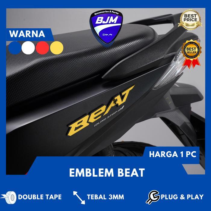 EMBLEM BEAT TIMBUL LOGO BEAT BUKAN STICKER TIMBUL MOTOR EMBLEM LOGO 3D