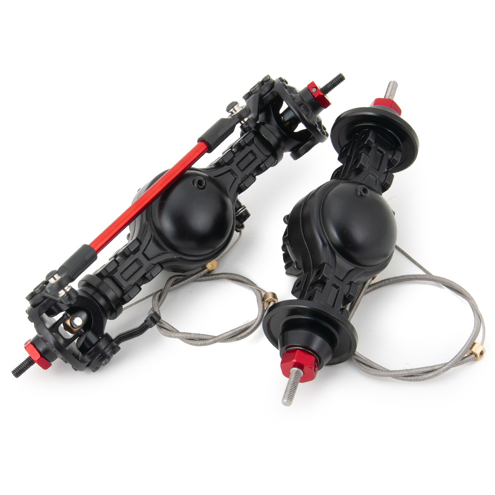 TRINOOD Metal Alloy Front&Rear Differential Axle Built-in Steel Gear for Tamiya Truck 1/14 RC Tow Dr