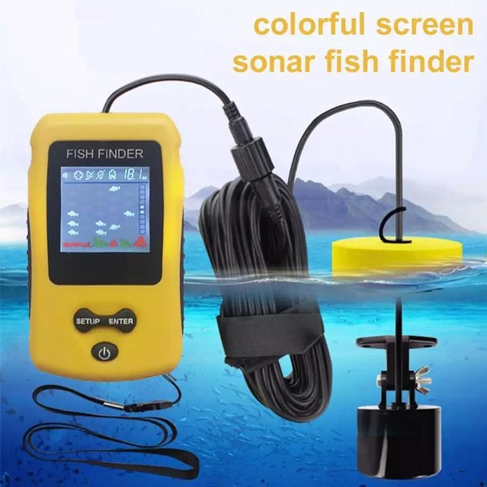 SONAR SENSOR PENCARI IKAN/PORTABLE 100M FISH FINDER/GPS LACAK IKAN