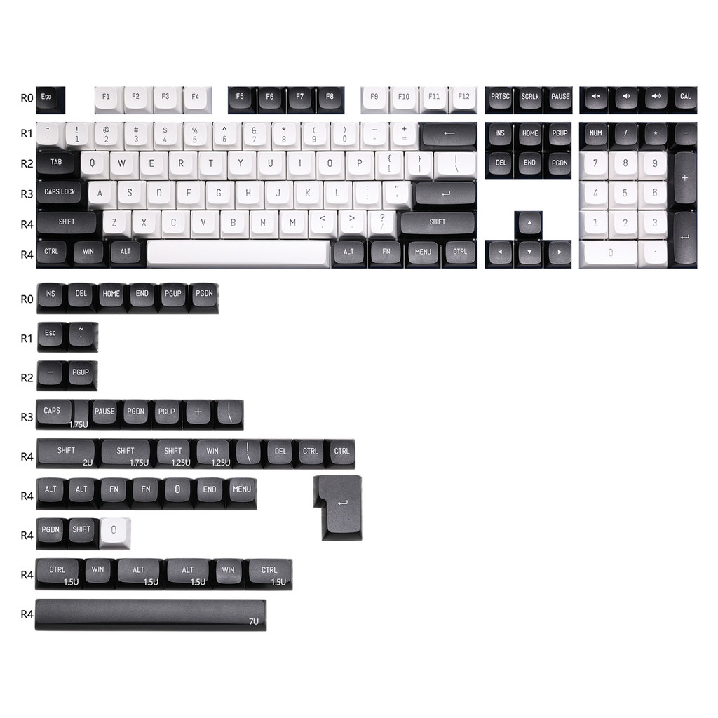 GKs WOB BOW CSA PBT Doubleshot keycaps for diy gaming mechanical keyboard CSA Profile for BM60 BM68 