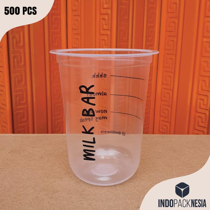 Sablon Gelas Plastik PP Polycup OVAL 16 OZ - 9 GR 500 PCS