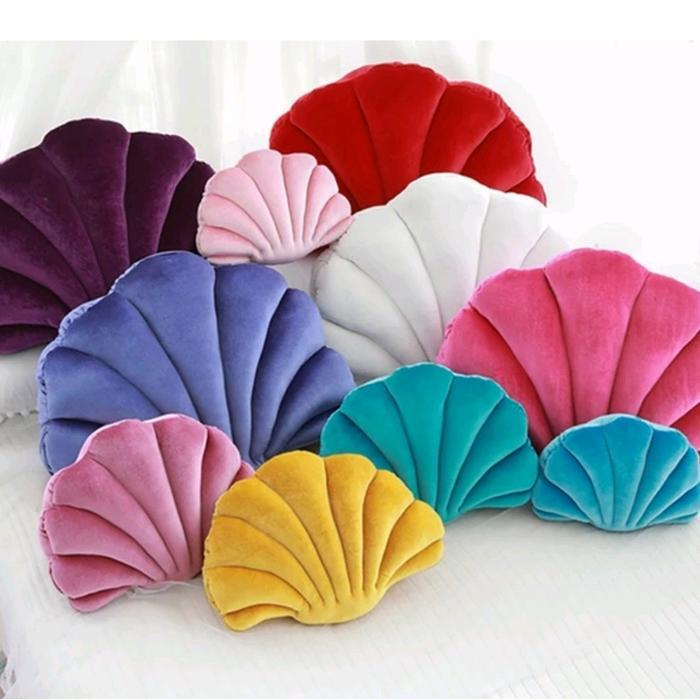 BANTAL KERANG UNIK BANTAL SOFA BANTAL KURSI BENTUK KERANG/BANTAL SOFA KERANG LUCU DAN UNIK Hadiah