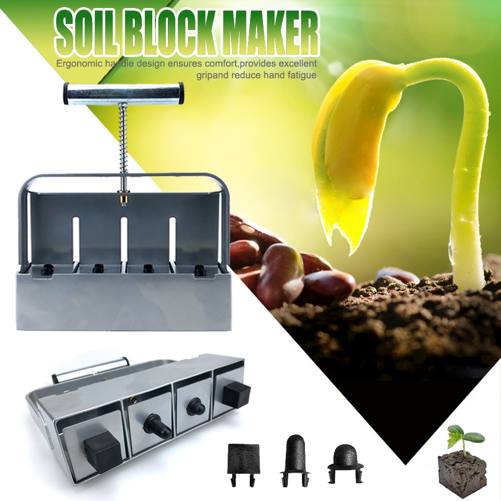 Handheld Seedling Soil Block Maker Soil Blocker 2-Inch Soils Blocking