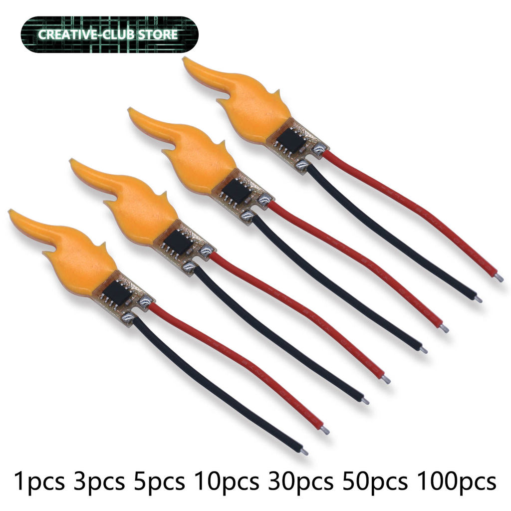 DC 3V 5V LED COB Flashlight Candles Edison Flame LED Filament Welding Strip Line Diode Decoration