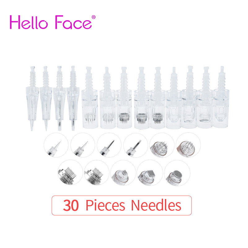 30 pcs Bayonet Tips Microneedling Tattoo Needle 9 12 36 42Pin Nano Microneedles For Dr Pen MYM N2 M5
