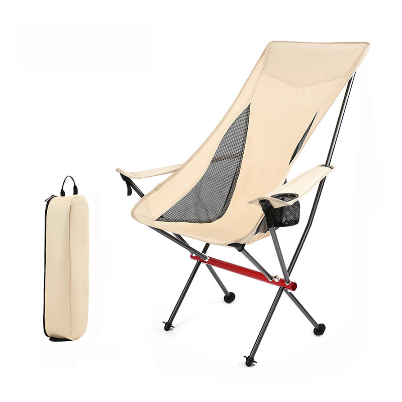 HooRu Portable Camping Moon Chair Lightweight Aluminum Folding Picnic