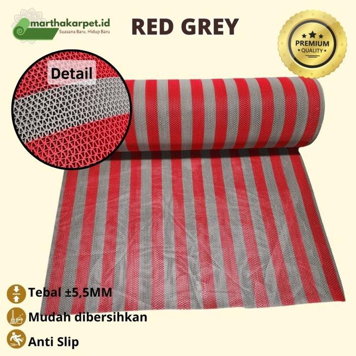 Karpet PVC Kamar Mandi 100cm x 120cm, S Mat, keset kamar mandi, Karpet Jaring Tebal (LEBAR 1,2m)