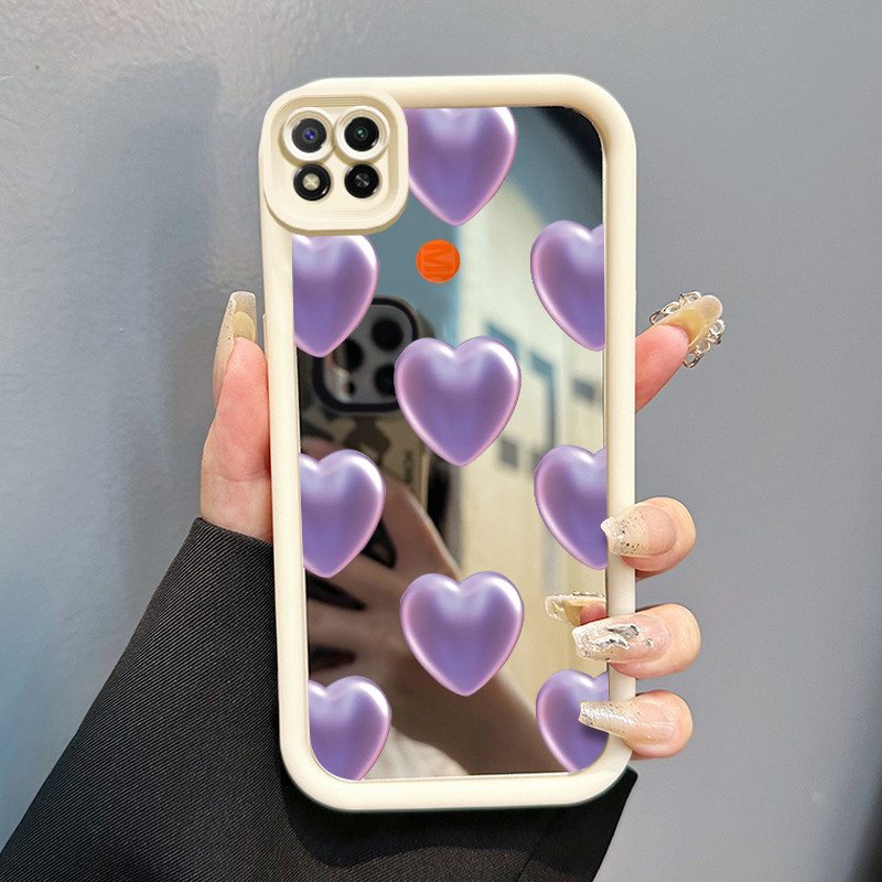Casing Hp Xiaomi Redmi 9C Redmi 9C NFC Redmi 10A POCO C31 Case HP Casing pola Cinta ungu Kasing cerm