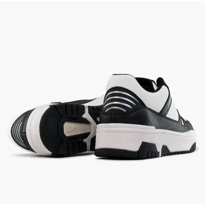 SEPATU SNEAKERS JOHNSON - SIRIUS WHITE BLACK SHOES CASUAL PRIA