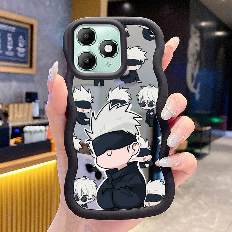 Casing Untuk ITEL A90 Case Casing HP Pola Anime Pria Kesing Cesing Macaron Mirror Kasing Silikon Sof