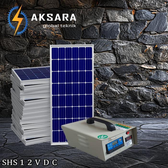 Paket Panel Surya Mini / PLTS Mini 12V Praktis & Portable LED 12jam + cas HP