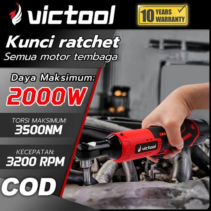 2000W Kunci pas listrik Kunci ratchet tanpa kabel Kunci pas listrik Ratchet Wrench Kunci ratchet